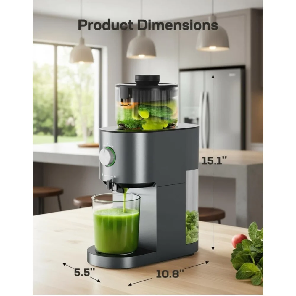 NEW Silonn Slow Masticating Cold Press Juicer Machines, High Juice Yield